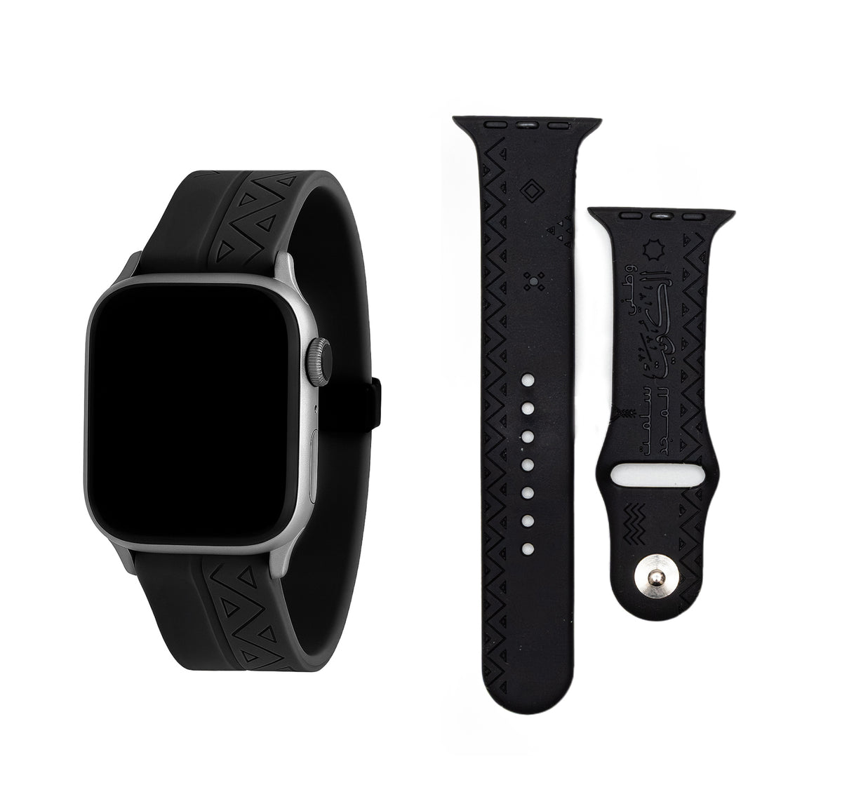 National Anthem Watch Strap - Black & Red - Apple