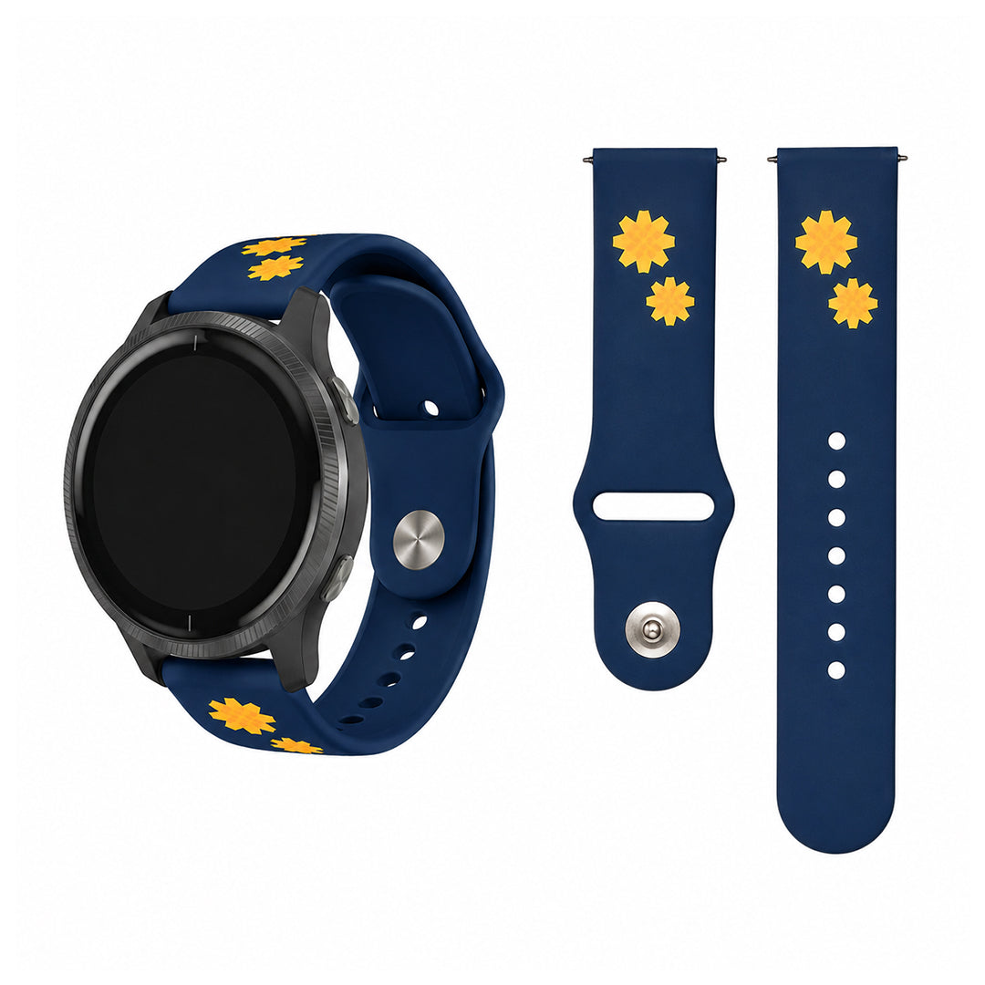 Arfaj Watch Strap - Blue & Black - Garmin